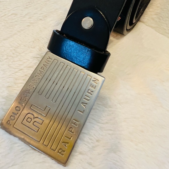 BLACK Ralph Lauren Belt with Silver Buckle - Picture 3 of 11